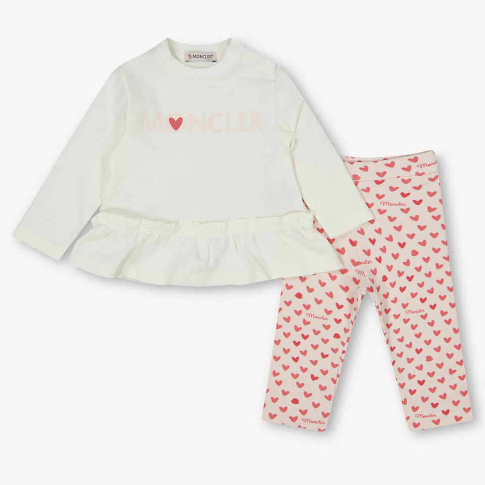 Moncler Baby Meisjes Setje In Off White