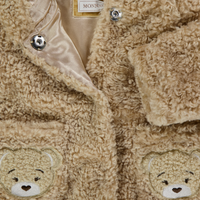 MonnaLisa Baby Meisjes Faux Fur Jassen in Beige