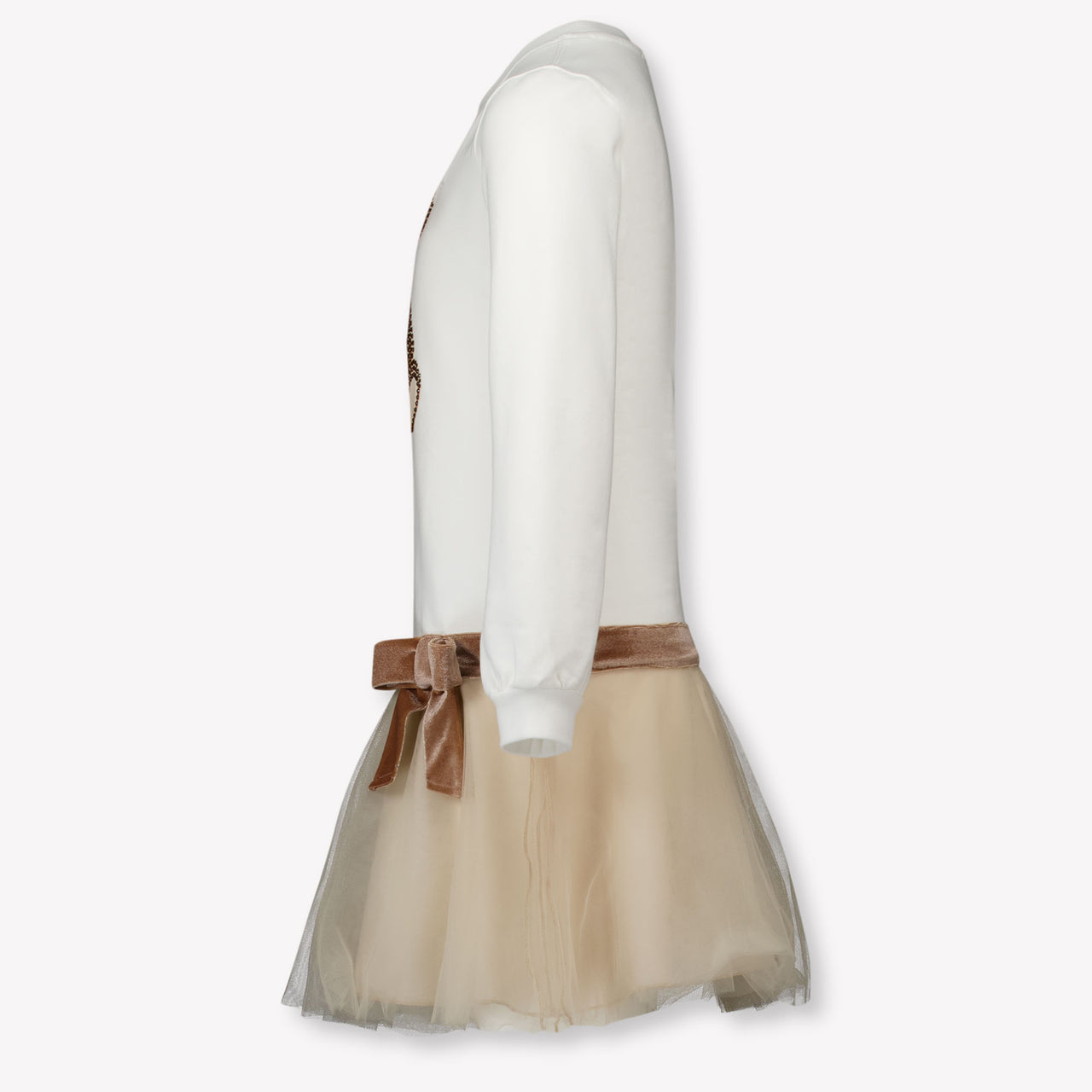 MonnaLisa Kinder Meisjes Jurk in Beige