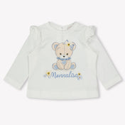 MonnaLisa Baby Meisjes T-Shirt in Off White