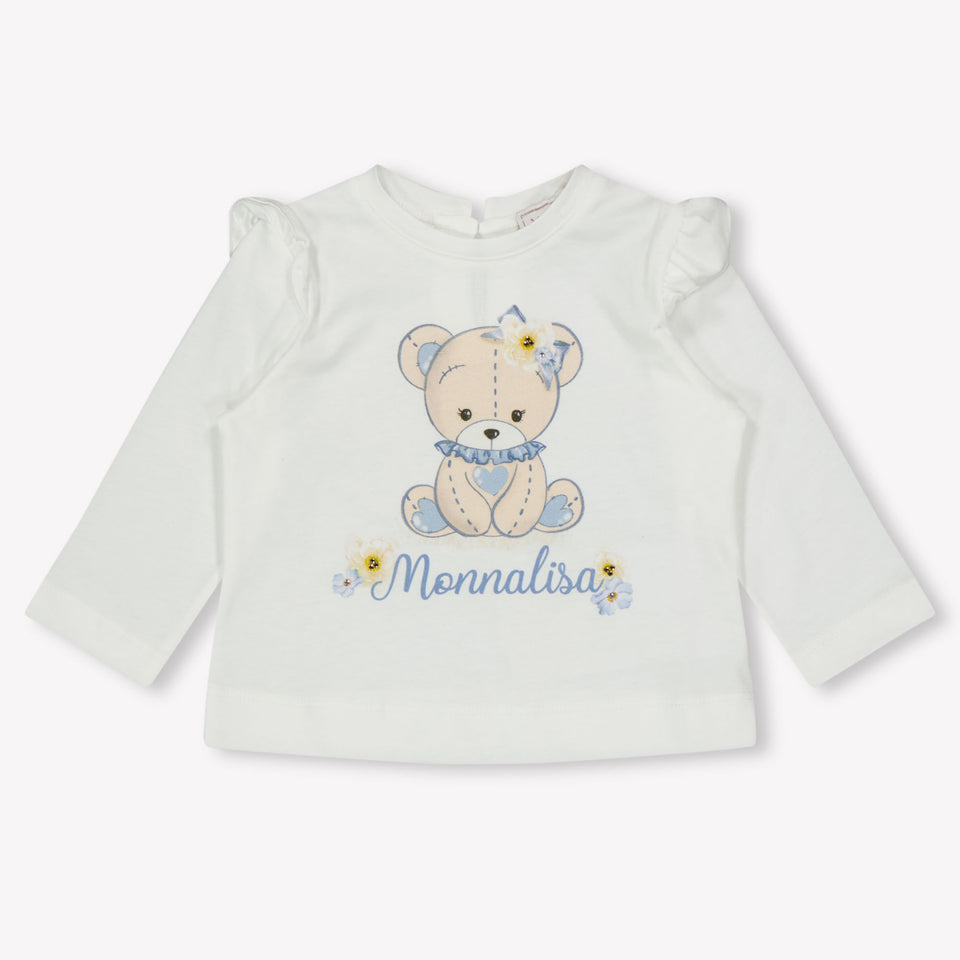 MonnaLisa Baby Meisjes T-Shirt in Off White