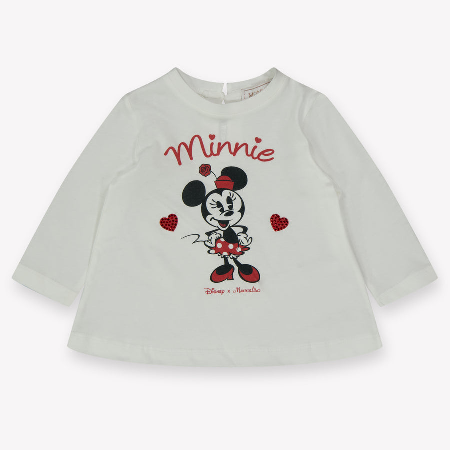 MonnaLisa Baby Meisjes T-Shirt in Off White