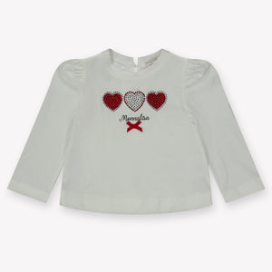 MonnaLisa Baby Meisjes T-Shirt in Off White