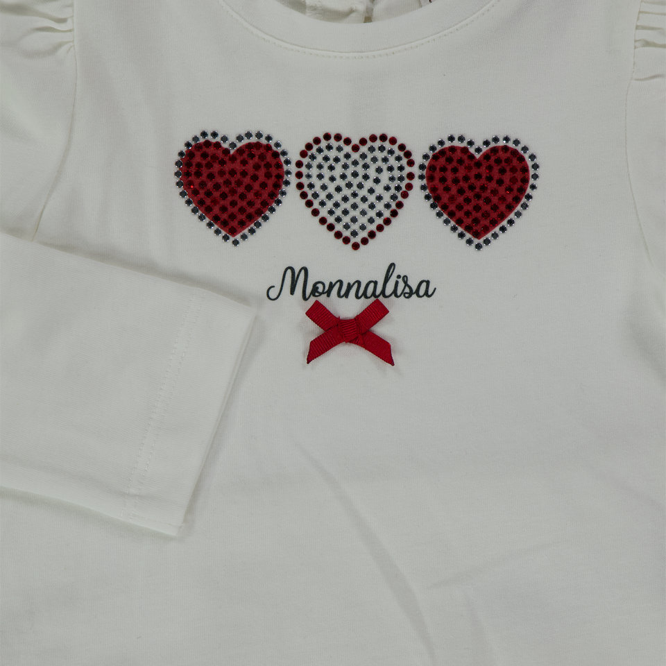 MonnaLisa Baby Meisjes T-Shirt in Off White