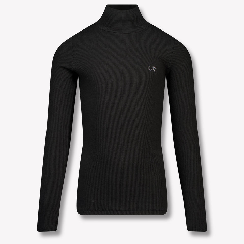 MonnaLisa Kinder Meisjes T-Shirt in Zwart