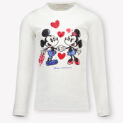 MonnaLisa Kinder Meisjes T-Shirt in Off White