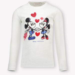 MonnaLisa Kinder Meisjes T-Shirt in Off White