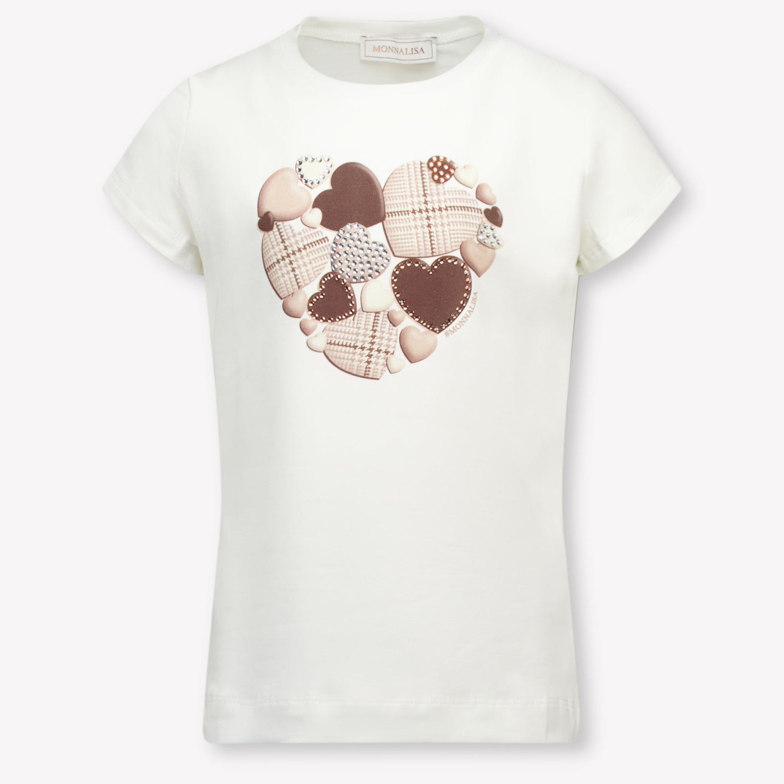 MonnaLisa Kinder Meisjes T-Shirt in Off White