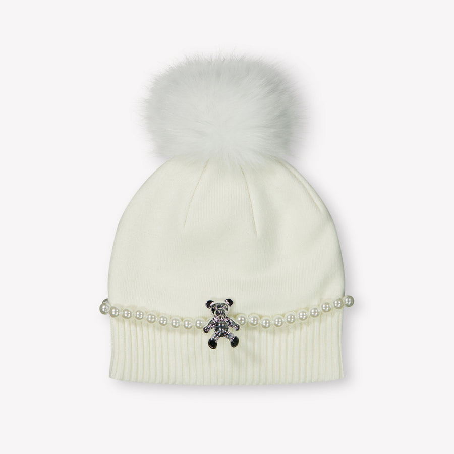 MonnaLisa Girls Beanie in Off-White