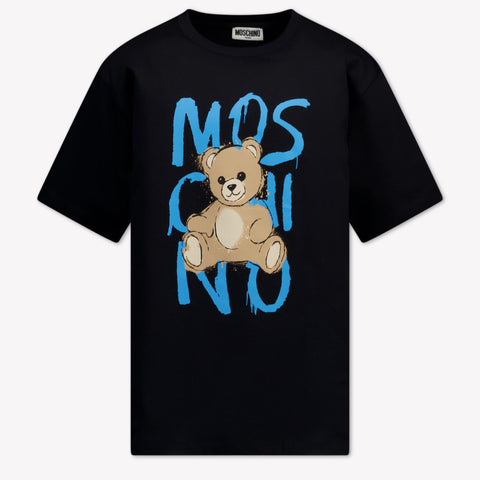 Moschino Kinder Unisex T-Shirt In Zwart