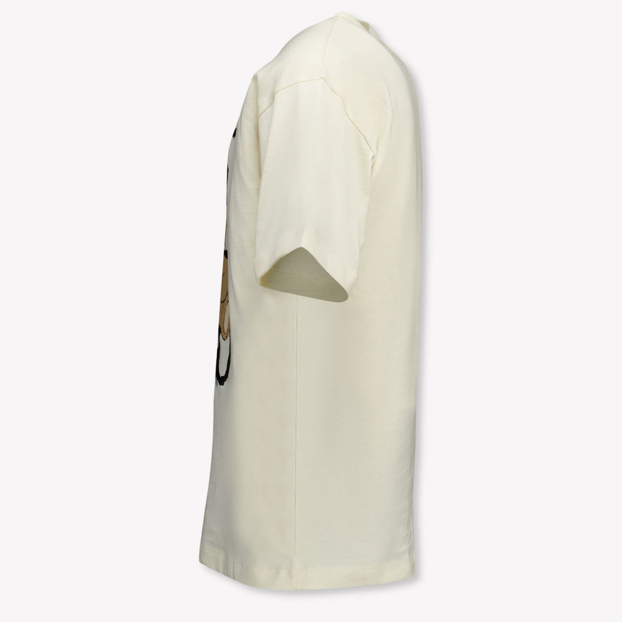 Moschino Kinder Unisex T-Shirt In Off White