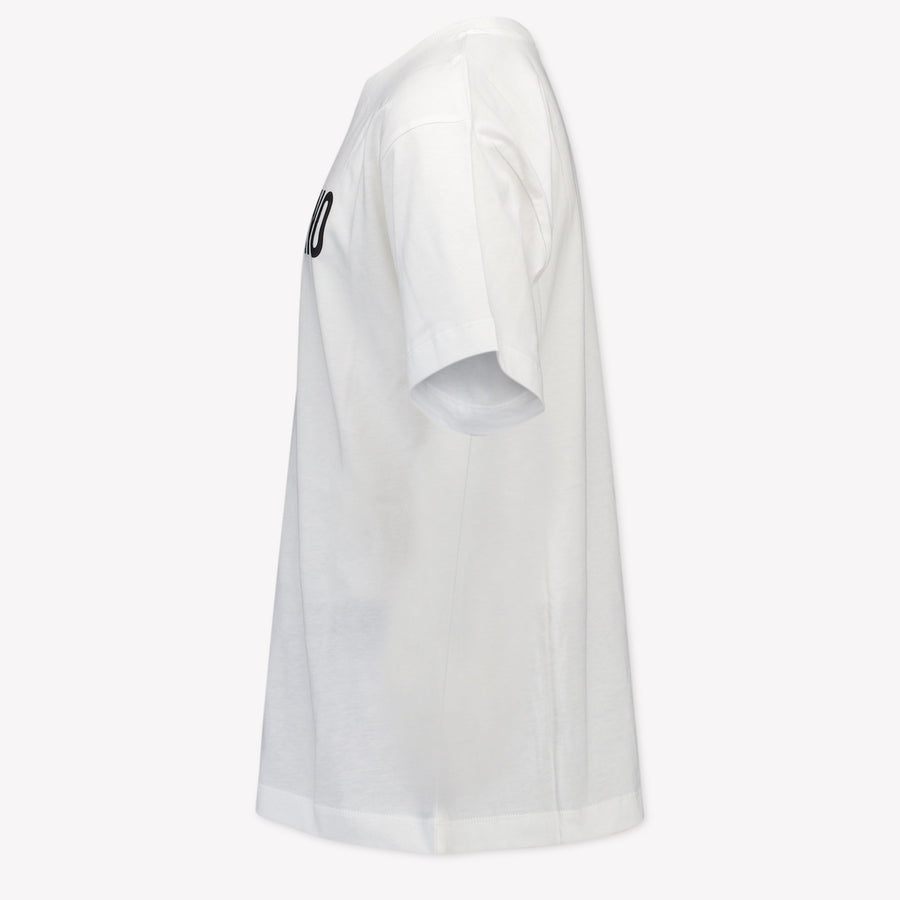 Moschino Kinder Unisex T-Shirt In Off White