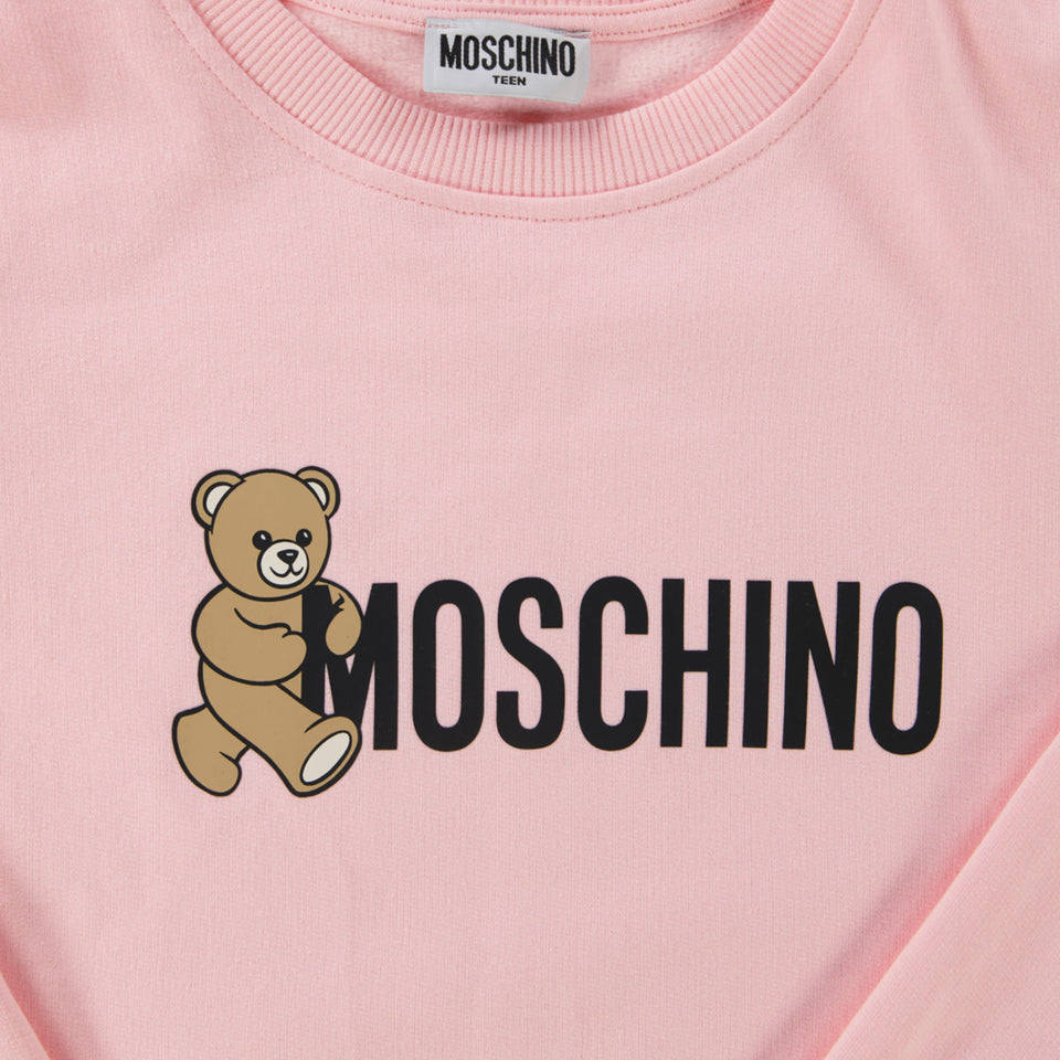 Moschino Kinder Meisjes Jurk In Licht Roze