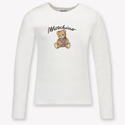 Moschino Kinder Meisjes T-Shirt In Off White