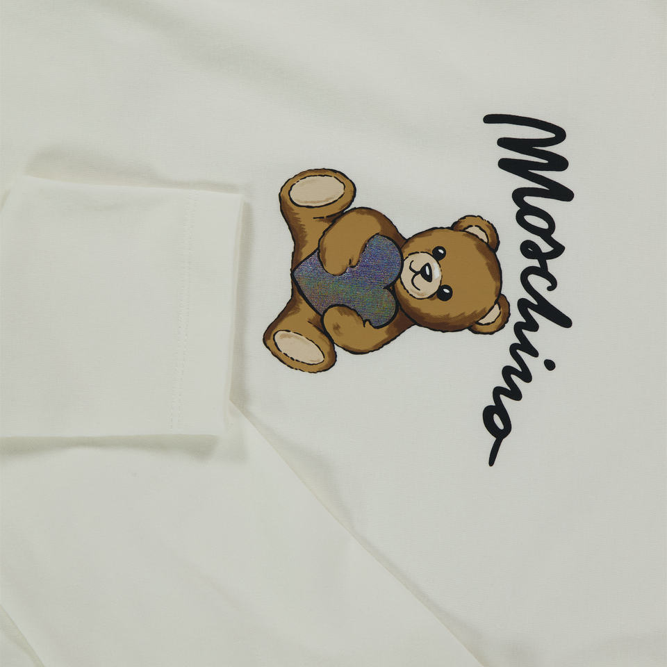 Moschino Kinder Meisjes T-Shirt In Off White