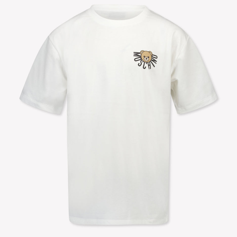 Moschino Kinder Unisex T-Shirt In Off White