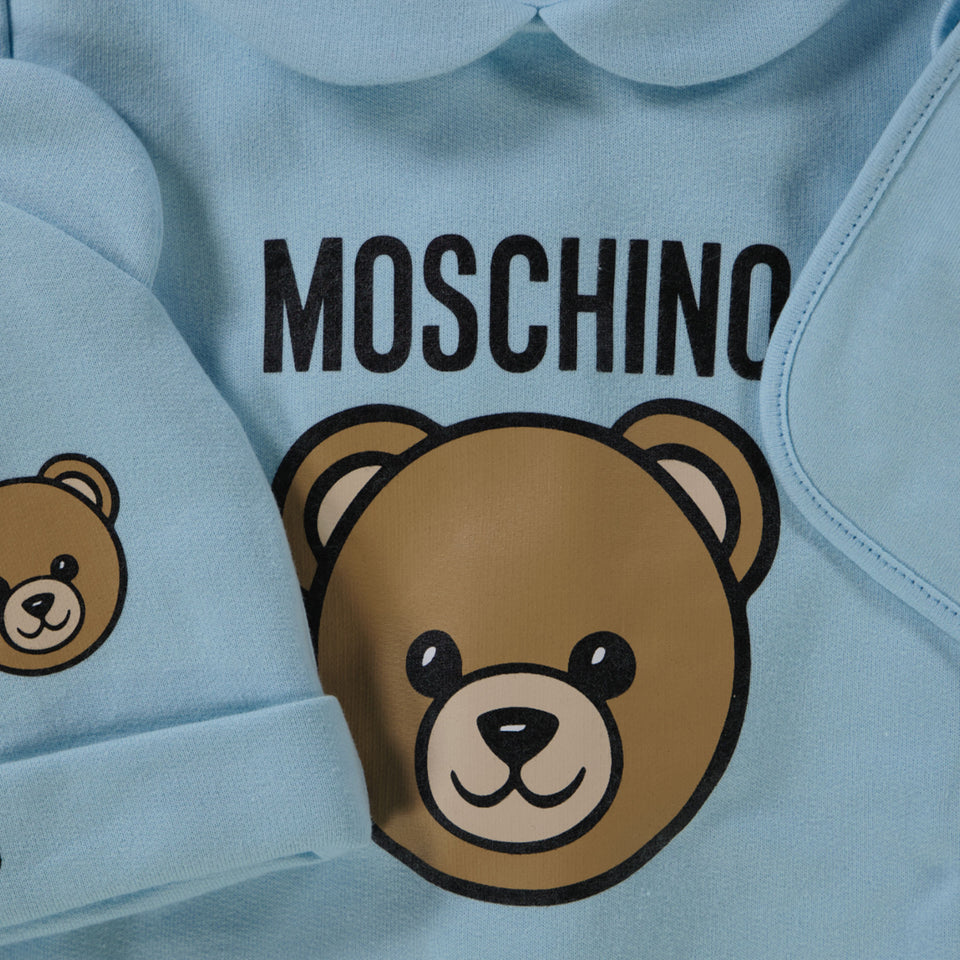 Moschino Baby Unisex Boxpakje In Licht Blauw