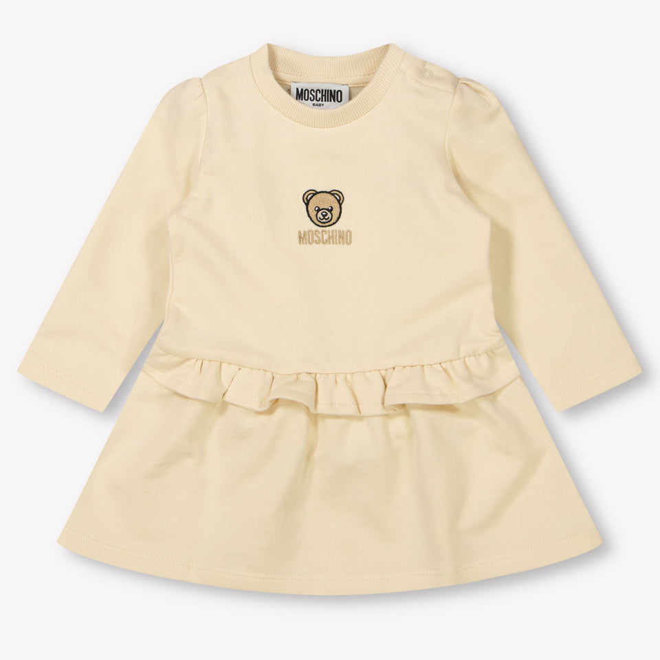 Moschino Baby Meisjes Jurk In Licht Beige