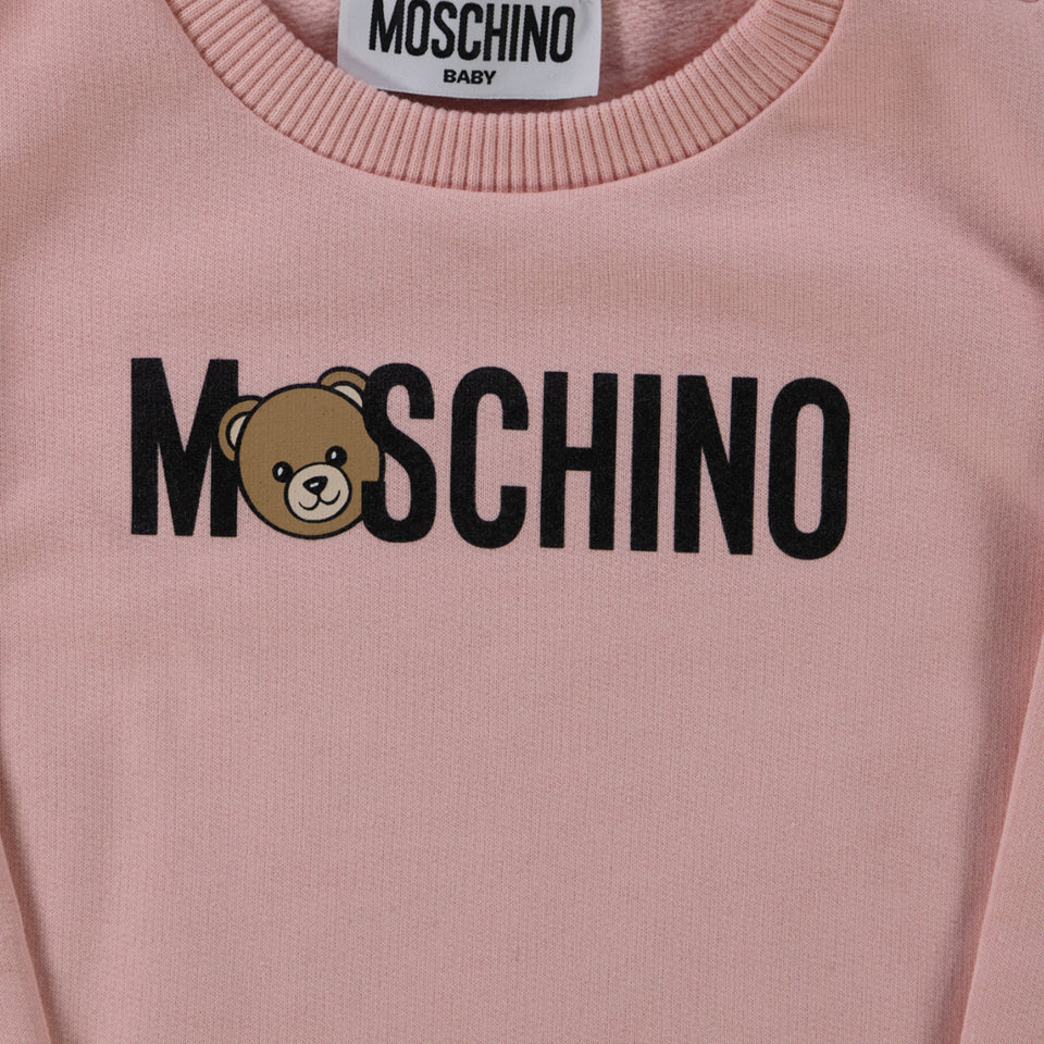 Moschino Baby Meisjes Jurk In Licht Roze