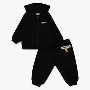 Moschino Baby Unisex Joggingpak In Zwart