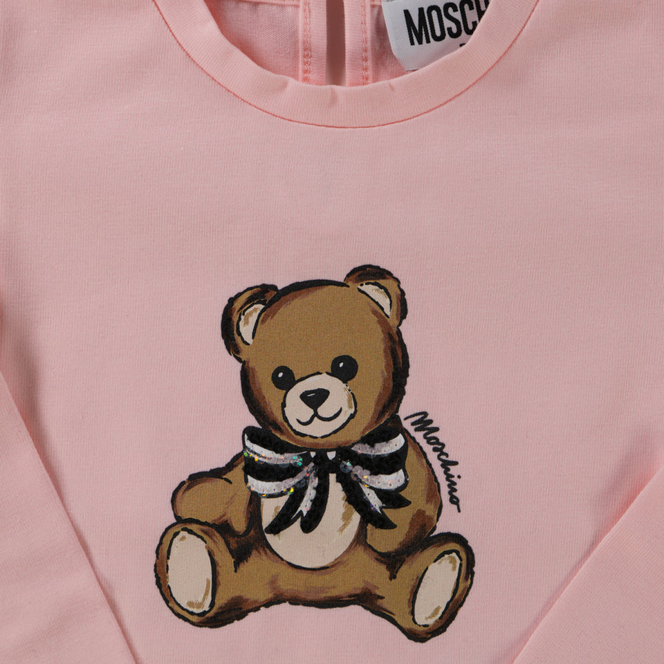 Moschino Baby Meisjes T-Shirt In Licht Roze