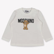 Moschino Baby Unisex T-Shirt In Off White