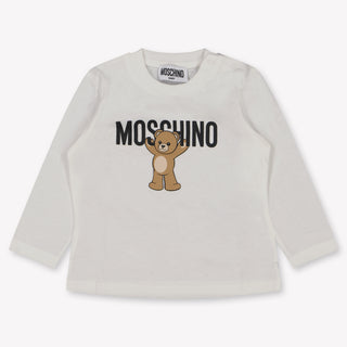 Moschino Baby Unisex T-Shirt In Off White