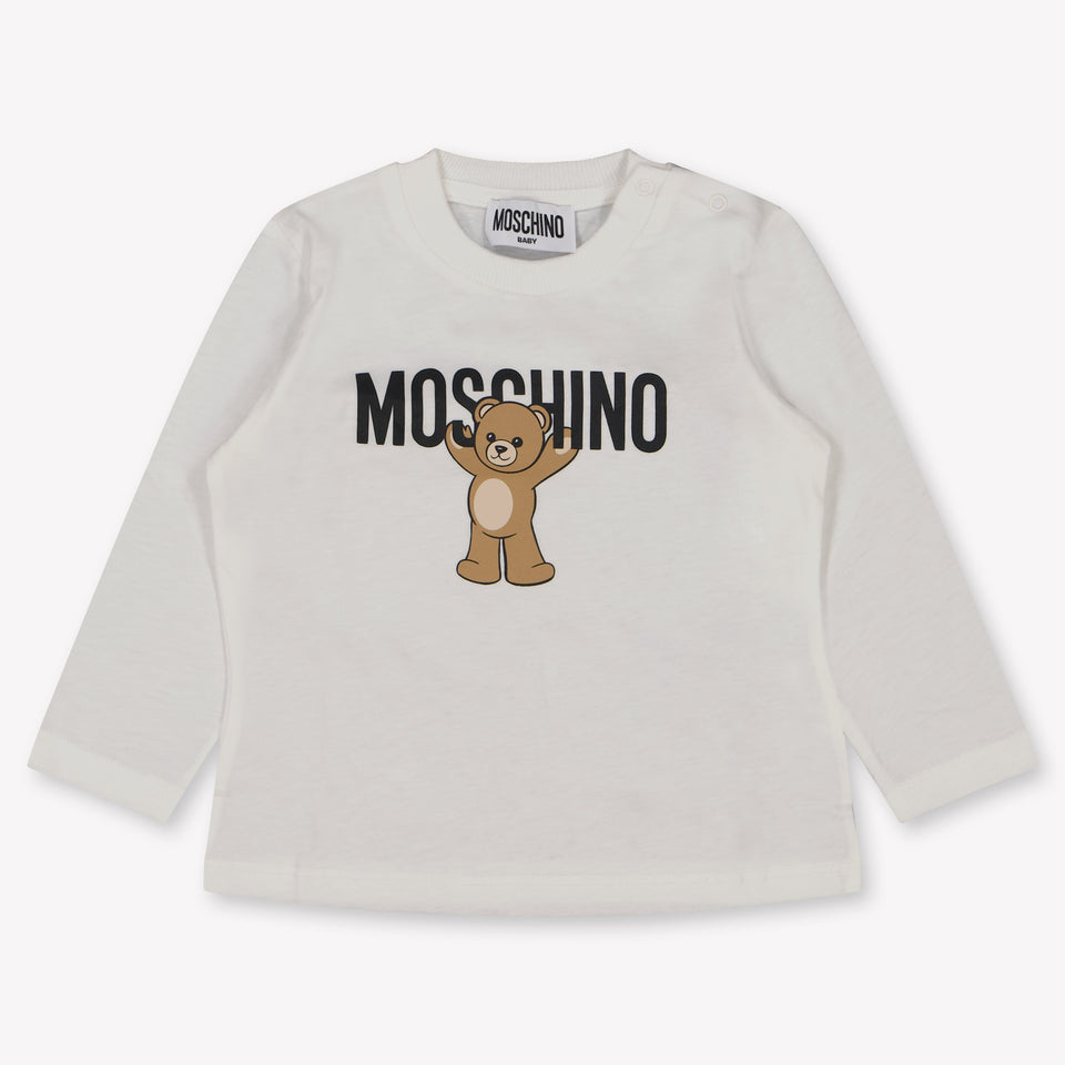 Moschino Baby Unisex T-Shirt In Off White