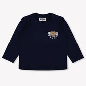 Moschino Baby Unisex T-Shirt In Navy