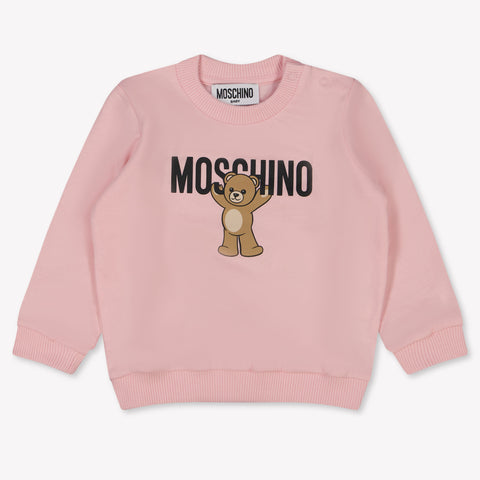 Moschino Baby Unisex Trui In Licht Roze