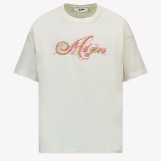 MSGM Kinder Meisjes T-Shirt In Off White