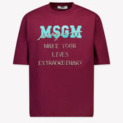 MSGM Kinder Meisjes T-Shirt In Bordeaux