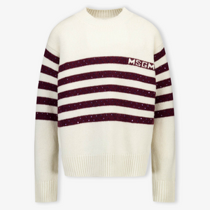MSGM Kinder Meisjes Trui In Off White