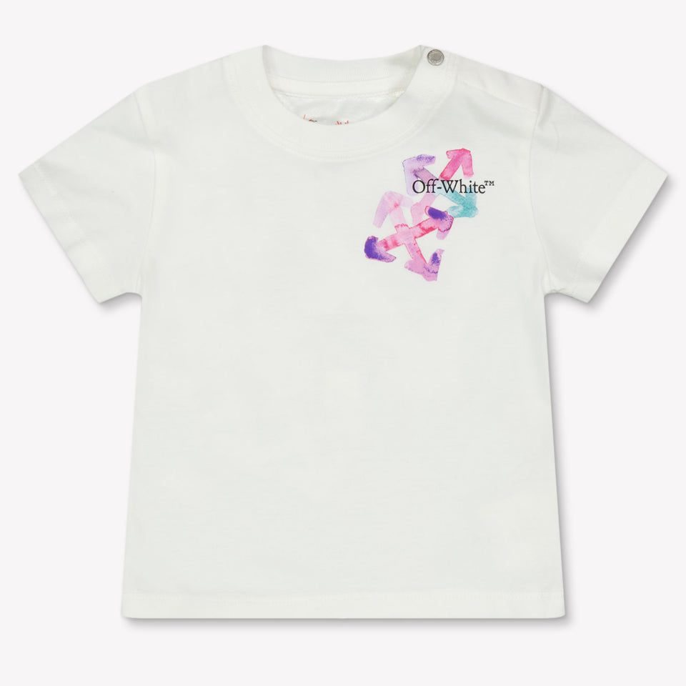 Off-White Baby Meisjes T-Shirt In Wit