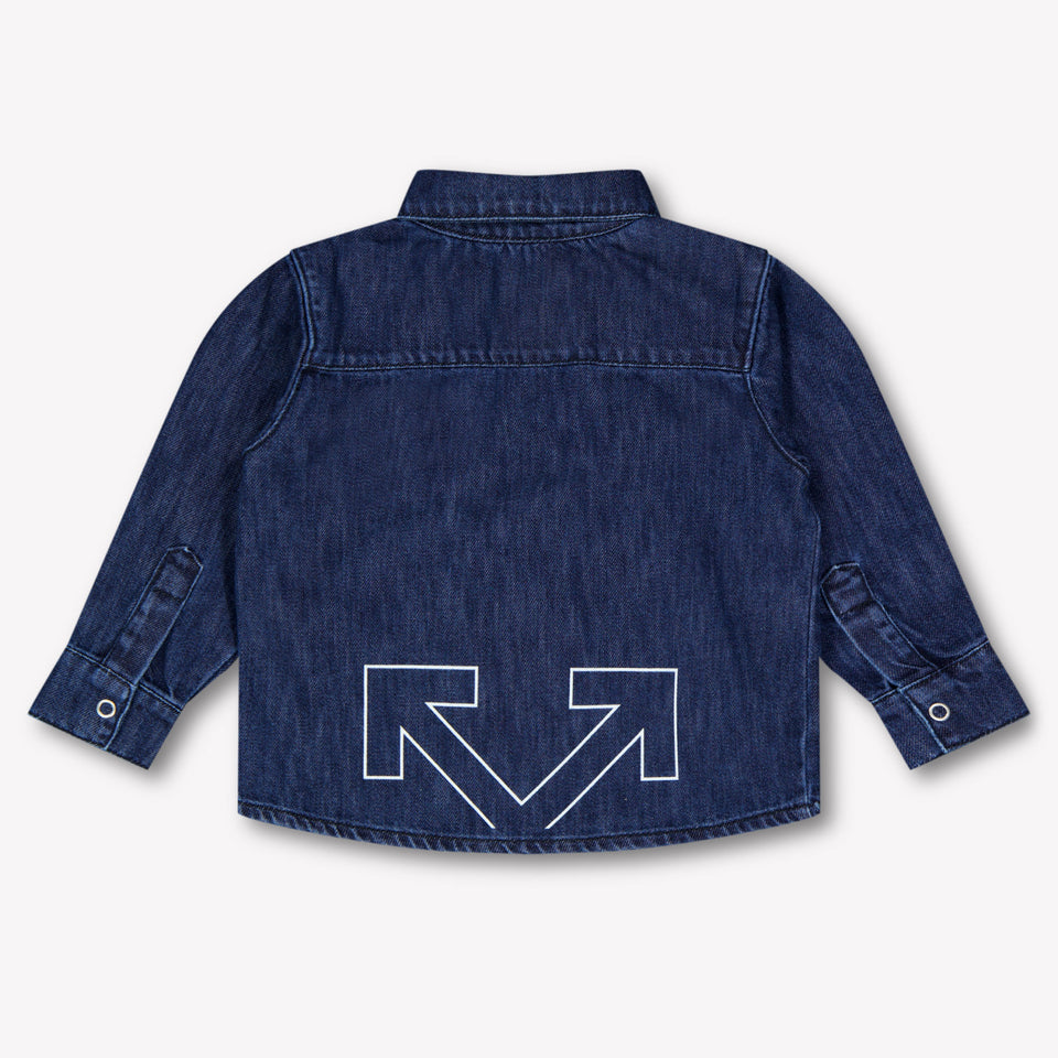 Off-White Baby Jongens Blouse In Jeans