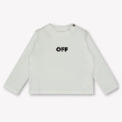 Off-White Baby Jongens T-Shirt In Wit