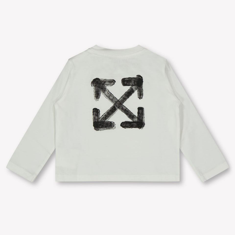 Off-White Baby Jongens T-Shirt In Wit
