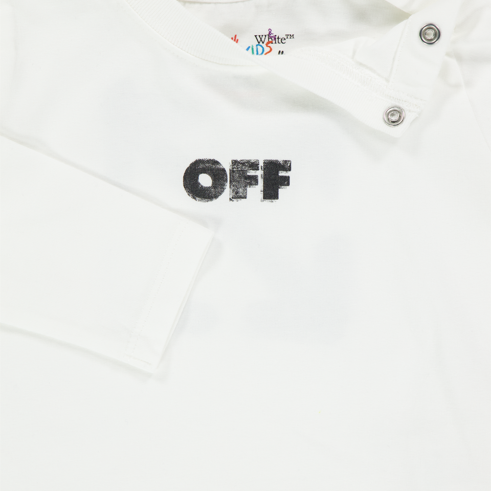 Off-White Baby Jongens T-Shirt In Wit
