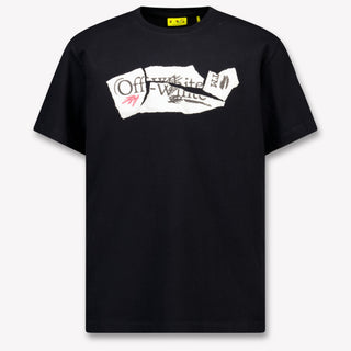 Off-White Kinder Jongens T-Shirt In Zwart
