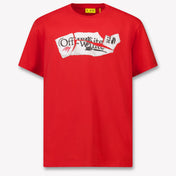 Off-White Kinder Jongens T-Shirt In Rood