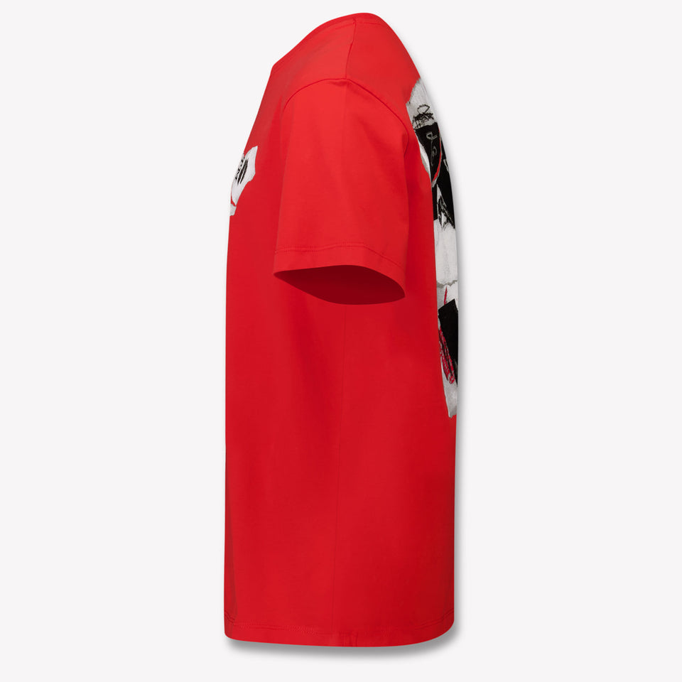 Off-White Kinder Jongens T-Shirt In Rood