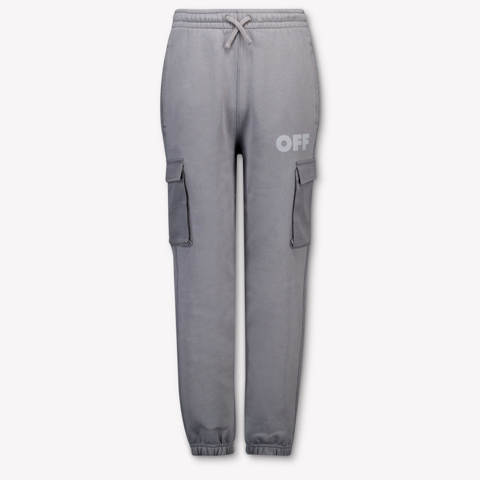 Off-White Kinder Jongens Broek In Donker Grijs