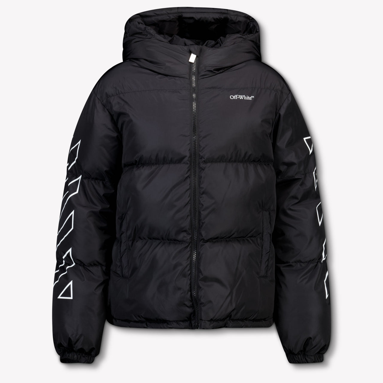 Off-White Kinder Jongens Winterjas In Zwart