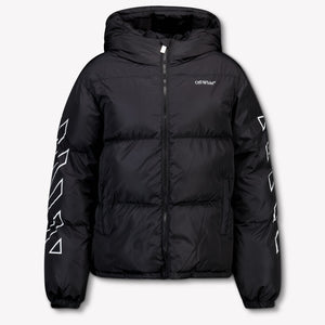 Off-White Kinder Jongens Winterjas In Zwart