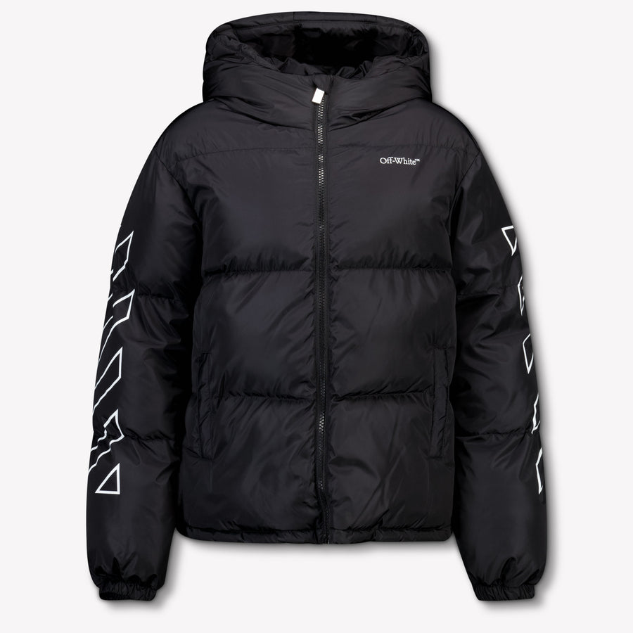 Off-White Kinder Jongens Winterjas In Zwart