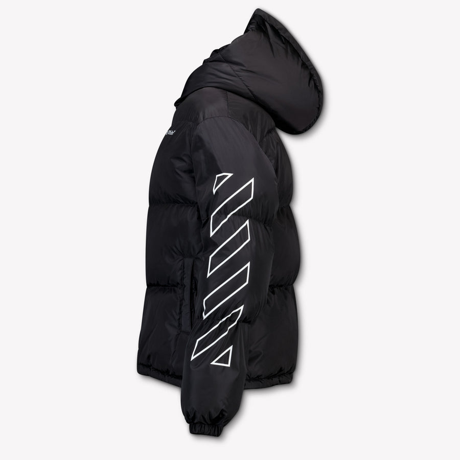 Off-White Kinder Jongens Winterjas In Zwart