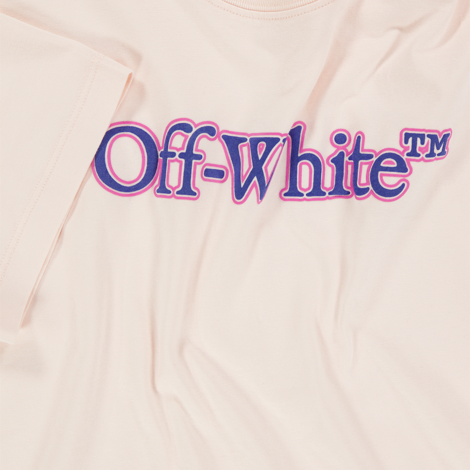 Off-White Kinder Meisjes T-Shirt In Licht Roze