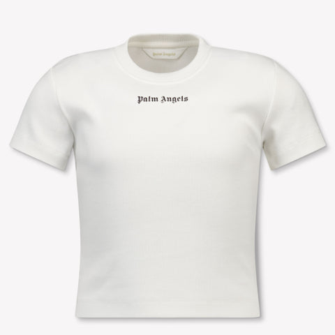 Palm Angels Kinder Meisjes T-Shirt In Off White
