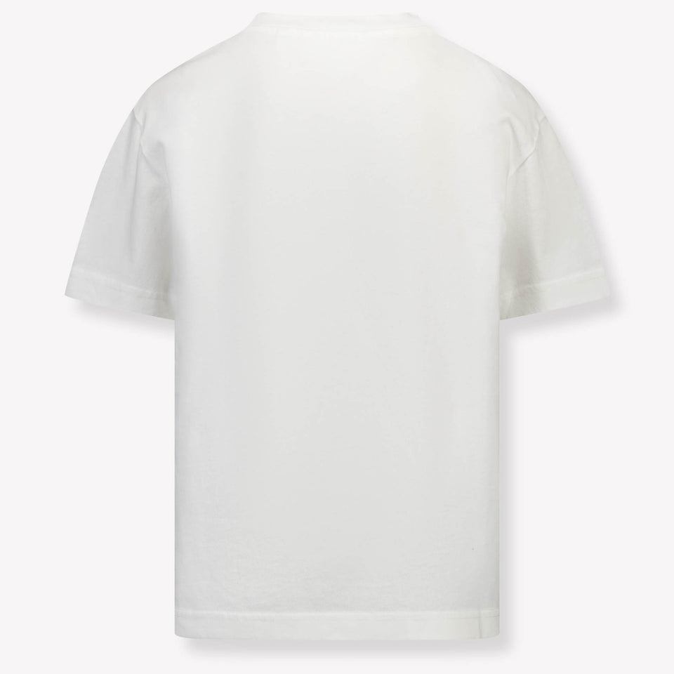 Palm Angels Kinder Jongens T-Shirt In Off White