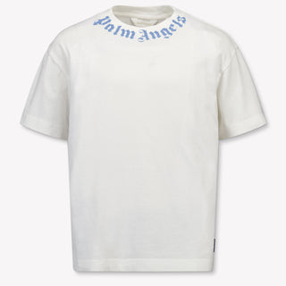 Palm Angels Kinder Jongens T-Shirt In Off White